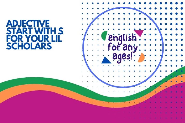 Adjective Start with S for Your Lil Scholars